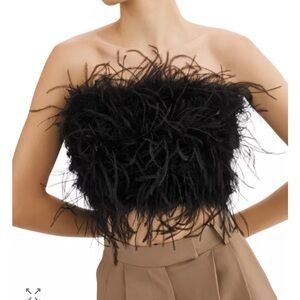 Lamarque Zaina Feather bustier top, S